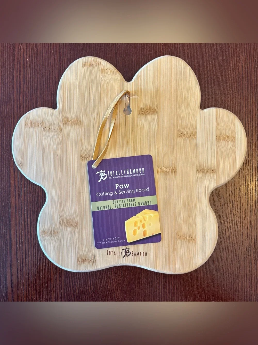 Totally Bamboo Paw Print Charcuterie Cutting Board 11